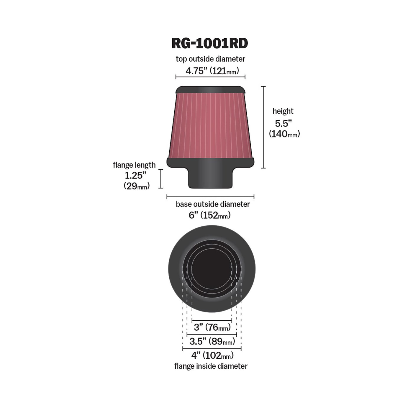 K&N Universal Chrome Filter