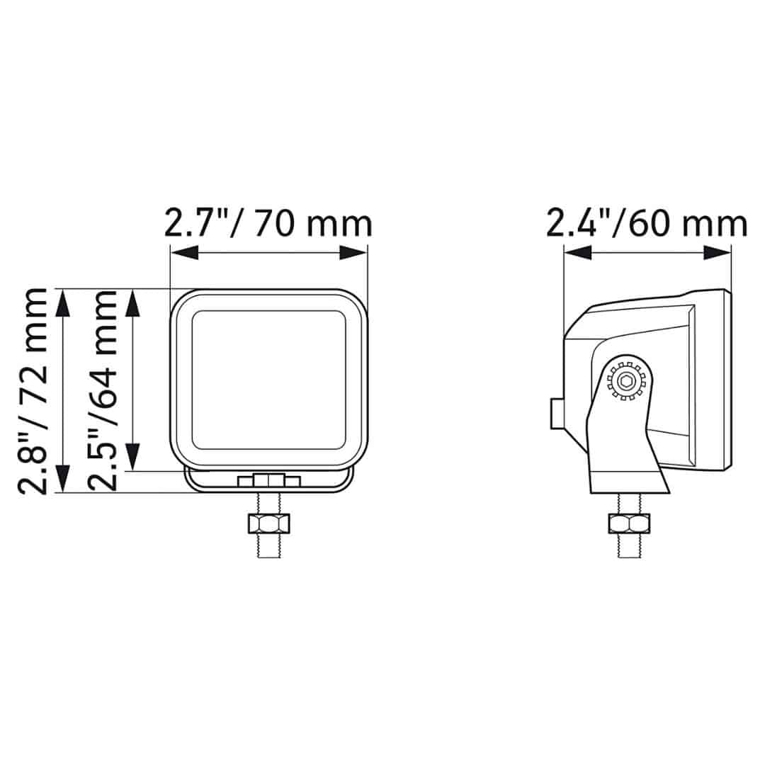 Hella LED Black Magic 3.2" Cube Kit - (Spot kit)