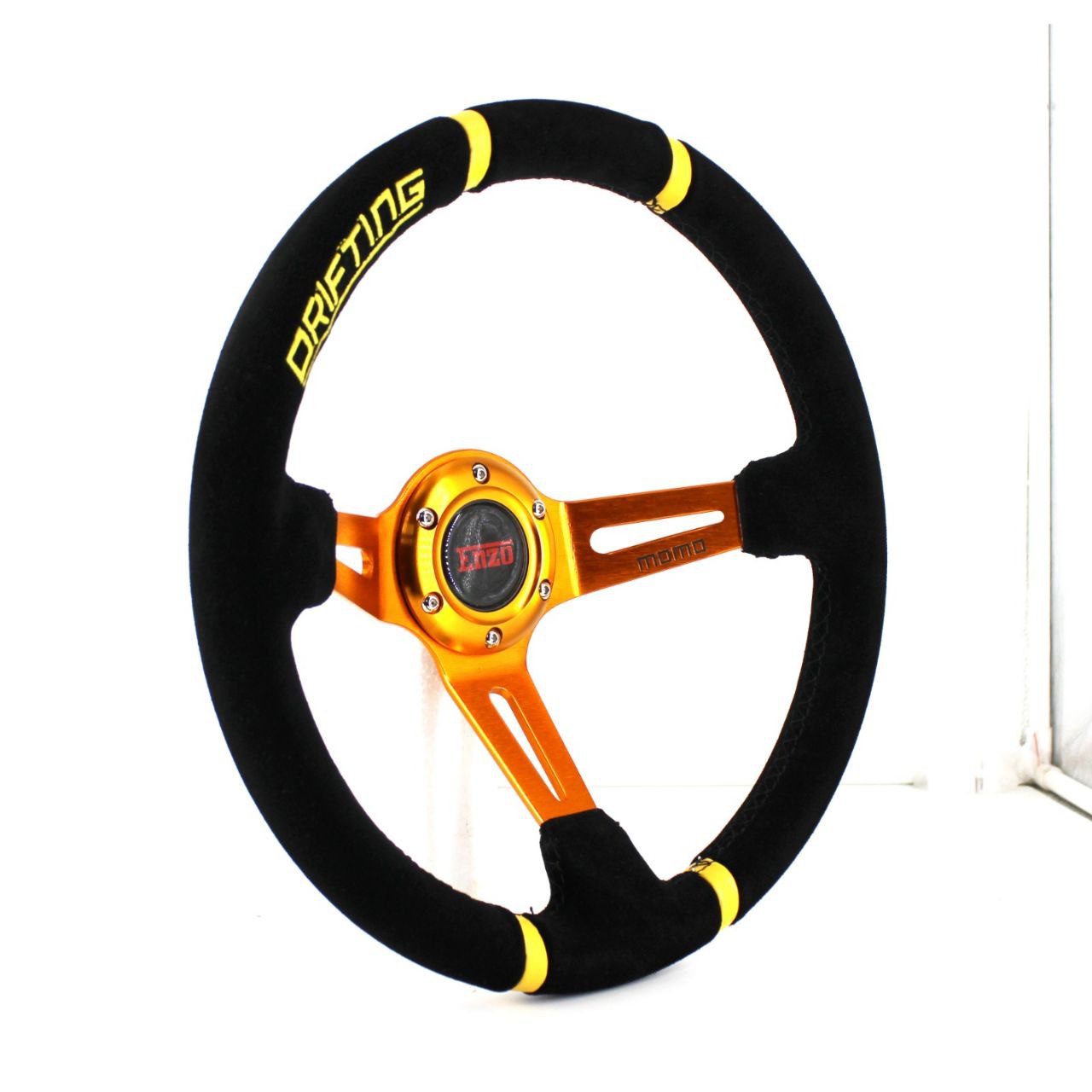 Enzo Drift Style Suede Steering Wheel