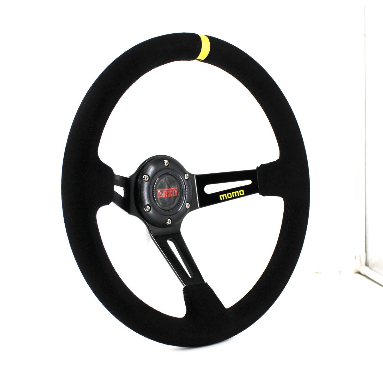 Enzo Drift Style Steering Wheel - Black & Yellow