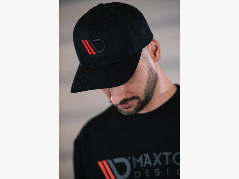 Maxton Baseball Cap - Black/Red/Black